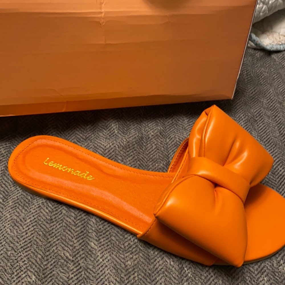 Great Summer Slide Brand New Orange Flat Sandal